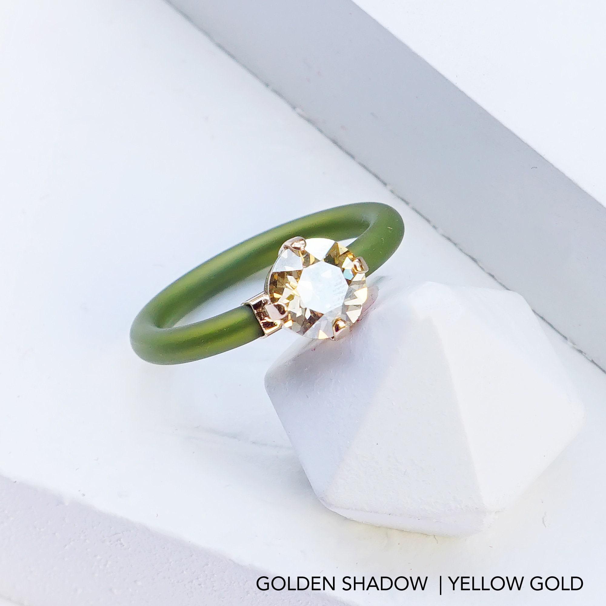 Anello con pietra, anelli in silicone, anello con pietra in silicone, anelli in silicone, anelli in gomma con pietra, fede nuziale, anello solitario p