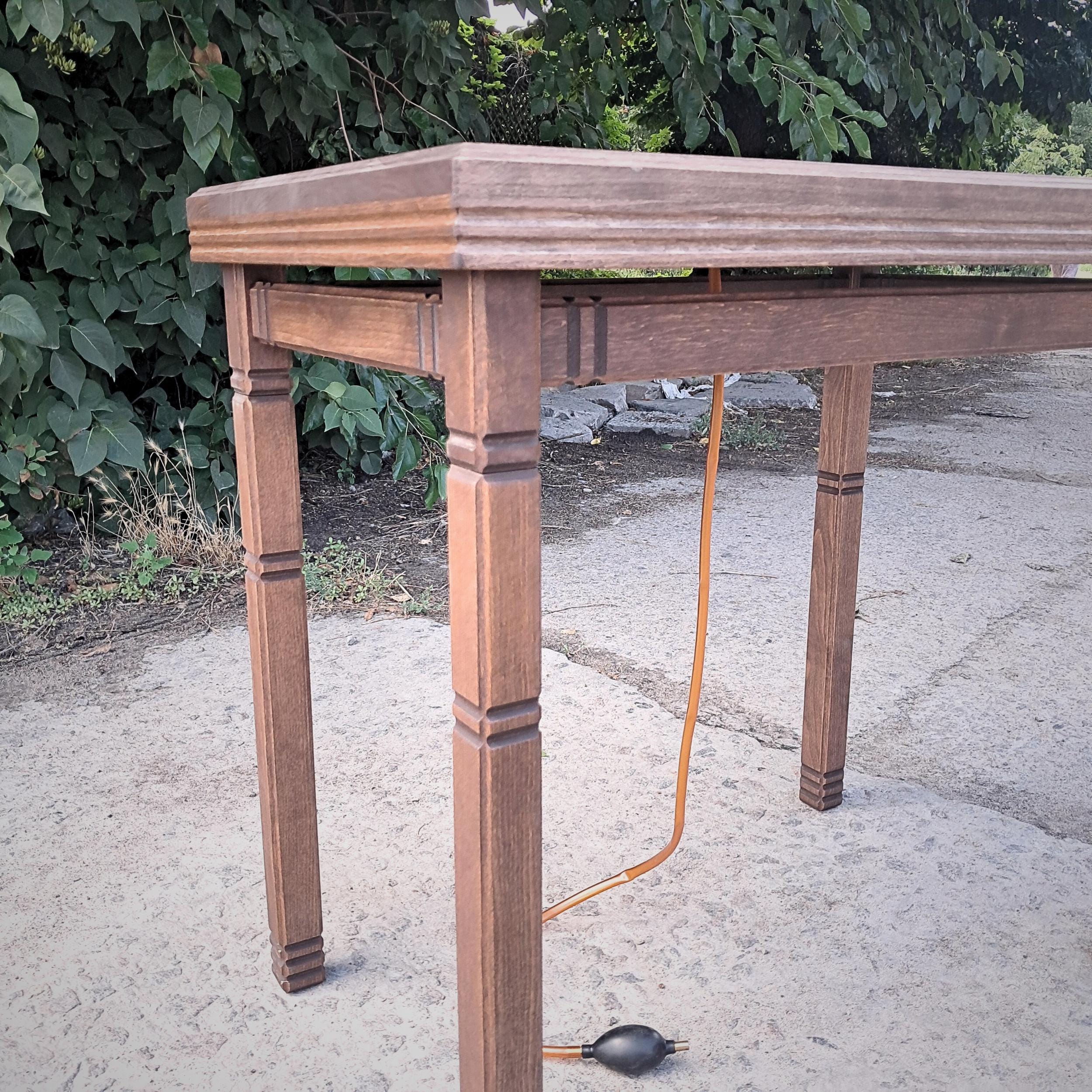 "Tavolino da tè \"Stile vintage\" 80*50 GongFu (Gong Fu) Chaban tradizionale - Un tavolo da tè in legno, tavolo alto per la cerimonia del tè."