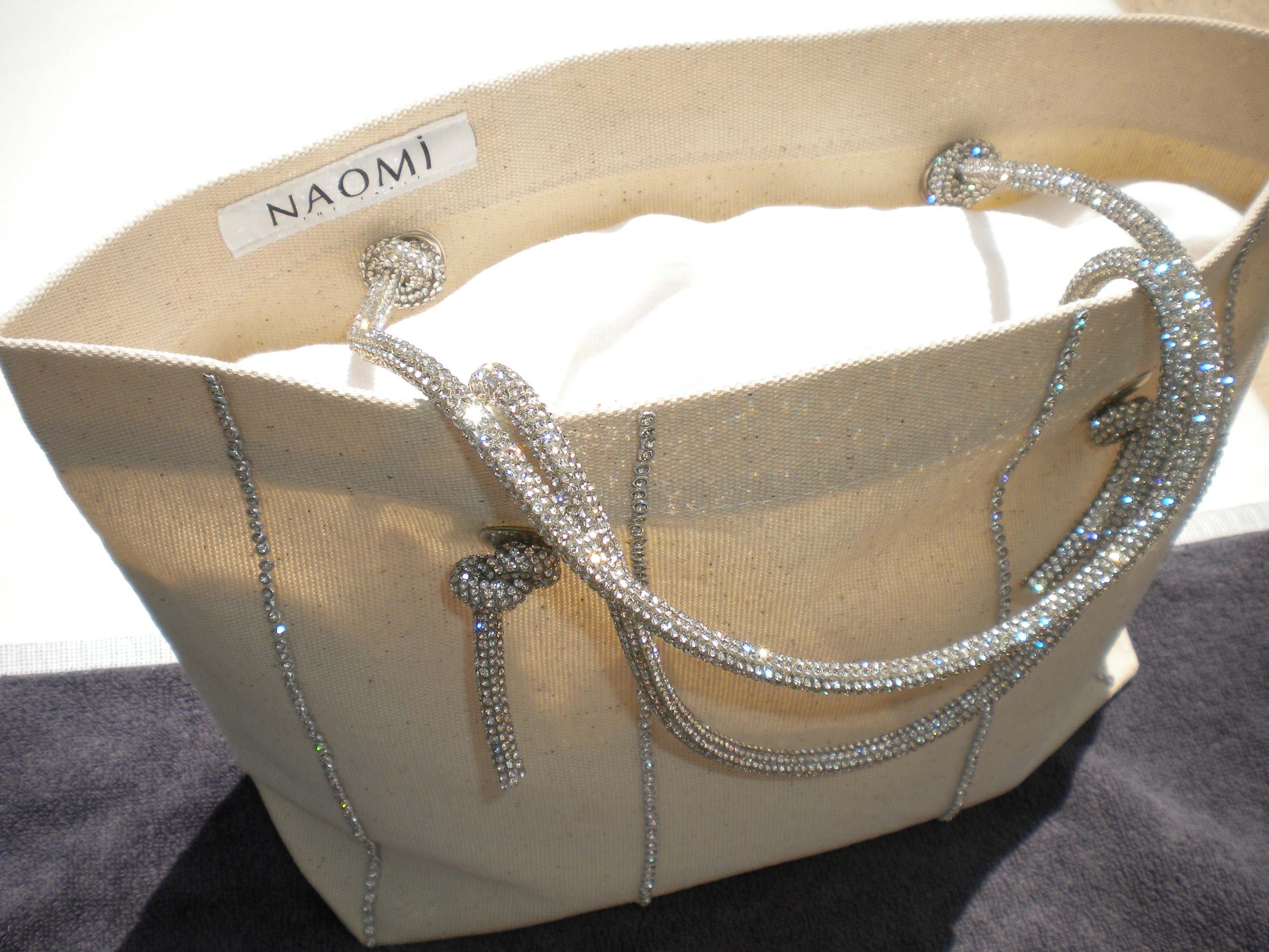 Borsa a tracolla con diamanti/Borsa con strass/Borsa scintillante, Pochette da sera/Borsa alla moda/Borsa argento lucido, Grande borsa a tracolla con