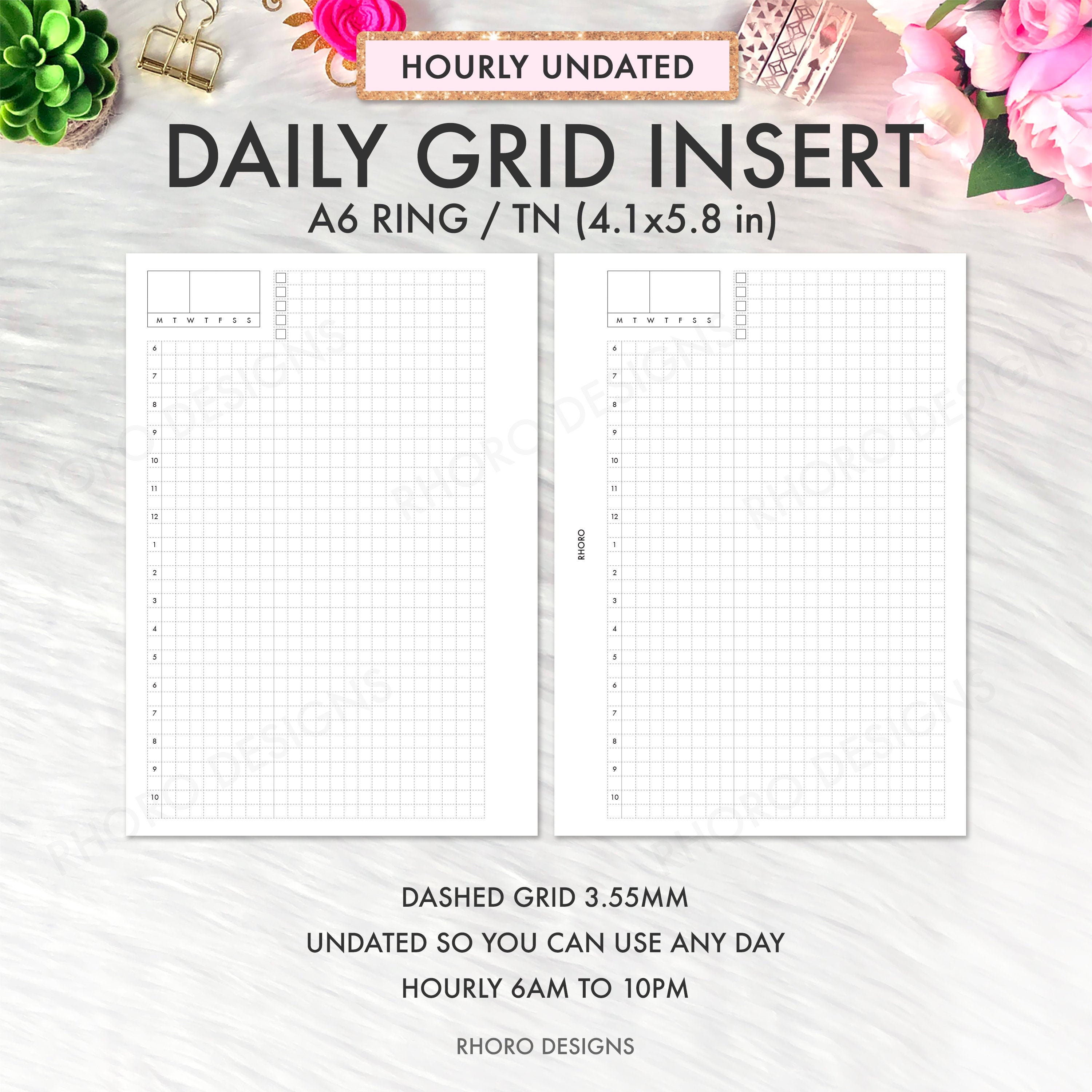 Inserti A6, Inserti pianificatore A6, Inserti A6 Hobonichi Daily Planner, Inserto pianificatore giornaliero A6, Inserti pianificatore A6 stampabili, R