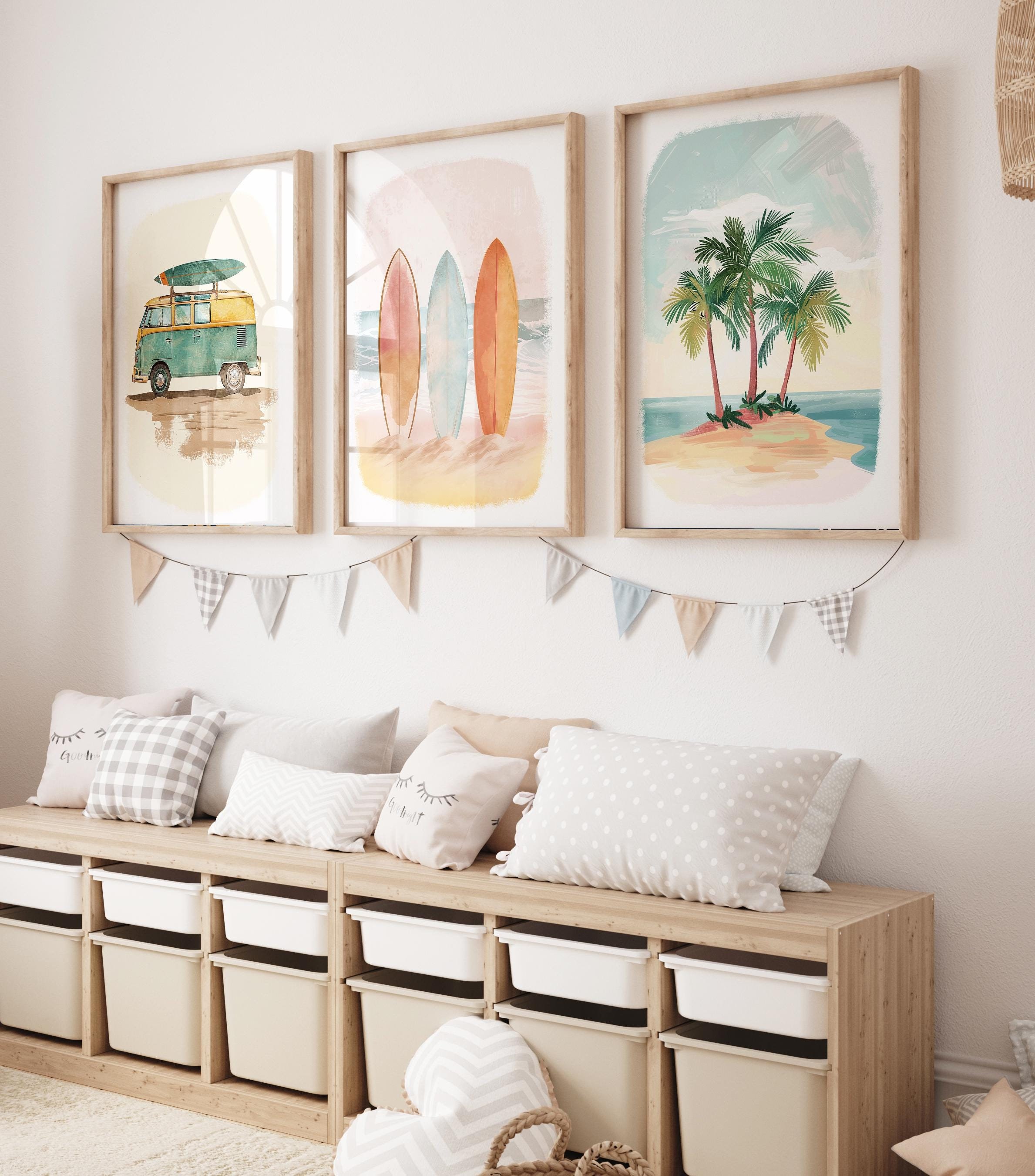 Cameretta a tema oceano, cameretta a tema surf, decorazioni per cameretta a tema surf, poster surf, decorazioni murali surf, decorazioni per cameretta