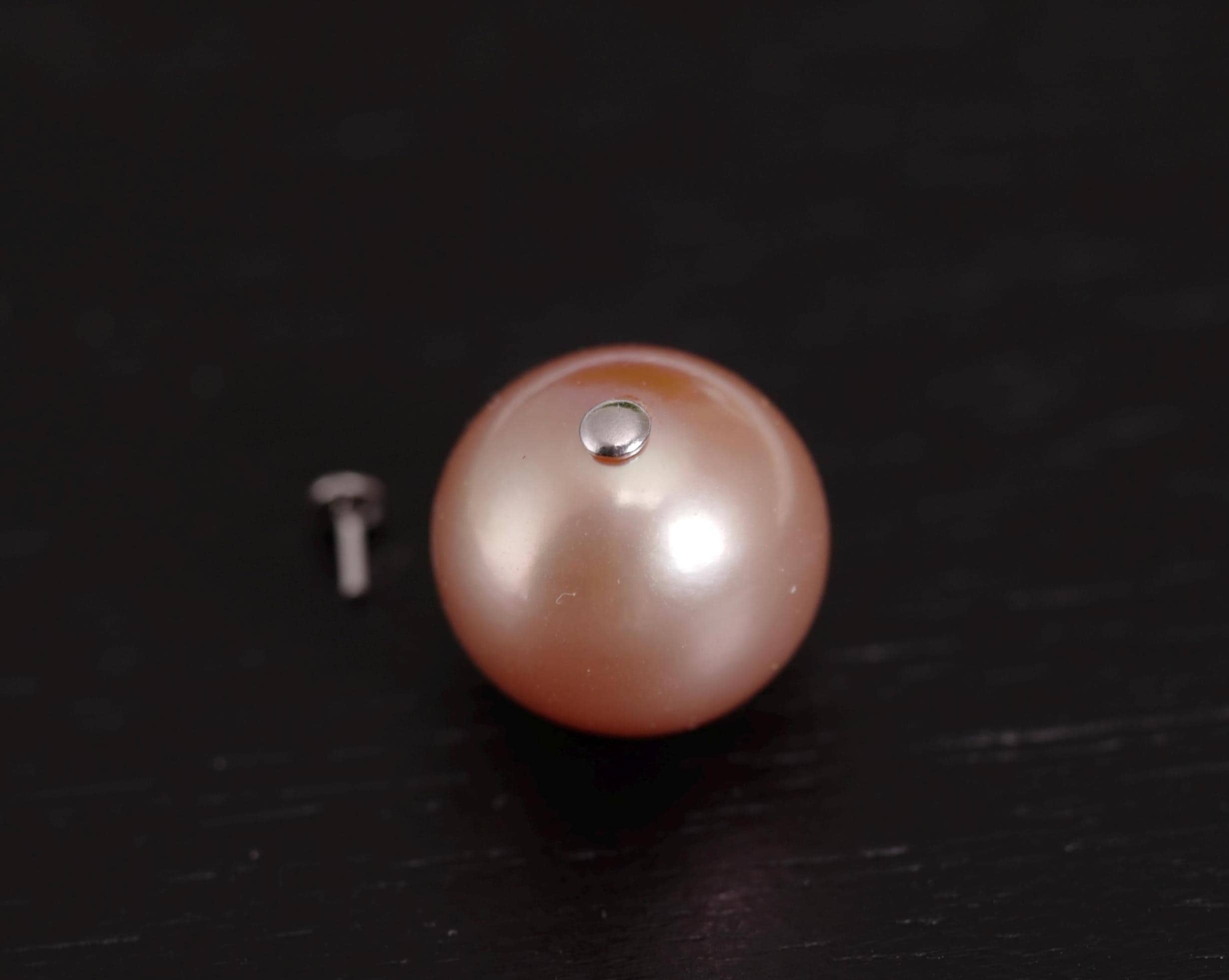 Perni con testa piccola in argento sterling massiccio/oro 925, componenti per gioielli in perle, montature per perle in argento sterling/oro, montatur