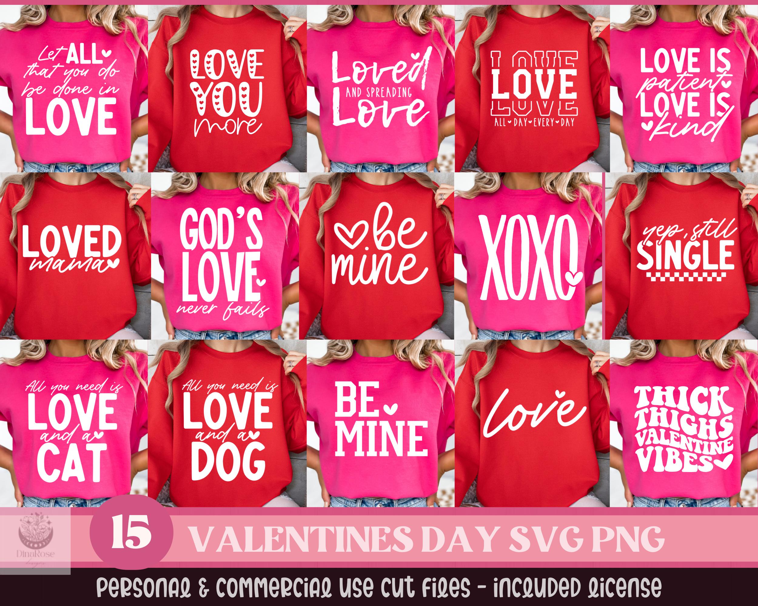 Pacchetto Svg San Valentino, Svg San Valentino, Pacchetto PNG San Valentino, Citazioni San Valentino Svg, Maglietta San Valentino Svg, Amore Svg, File