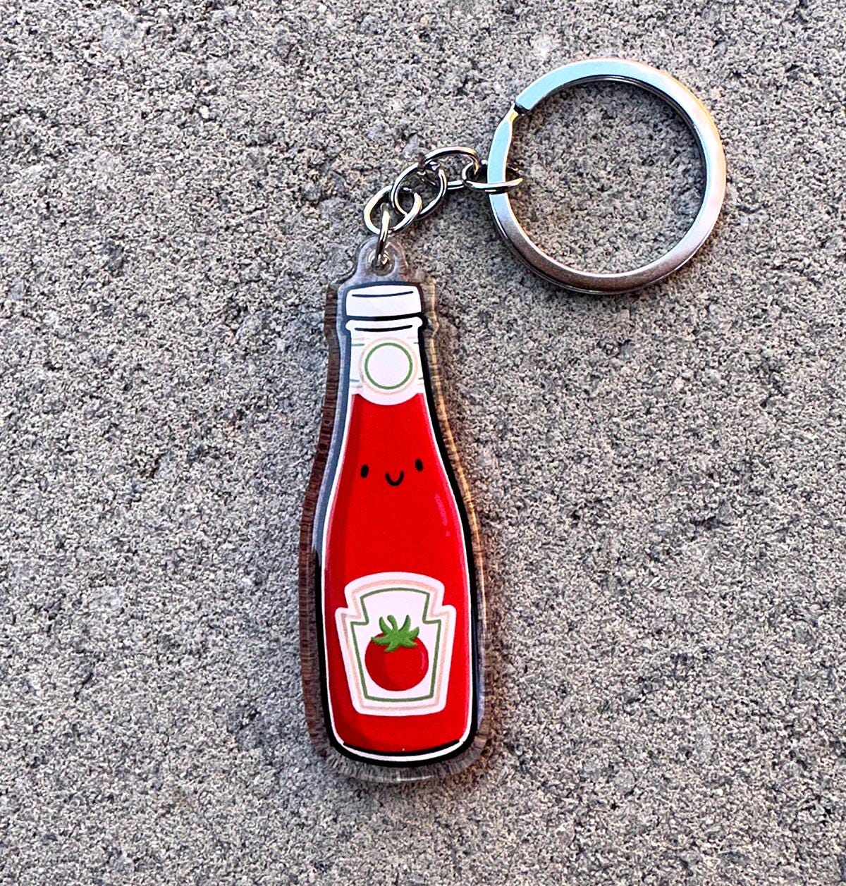 Portachiavi Ketchup / Portachiavi in acrilico / Portachiavi bottiglia di ketchup / Portachiavi Pittsburgh carino / Portachiavi ketchup Pittsburgh / Po