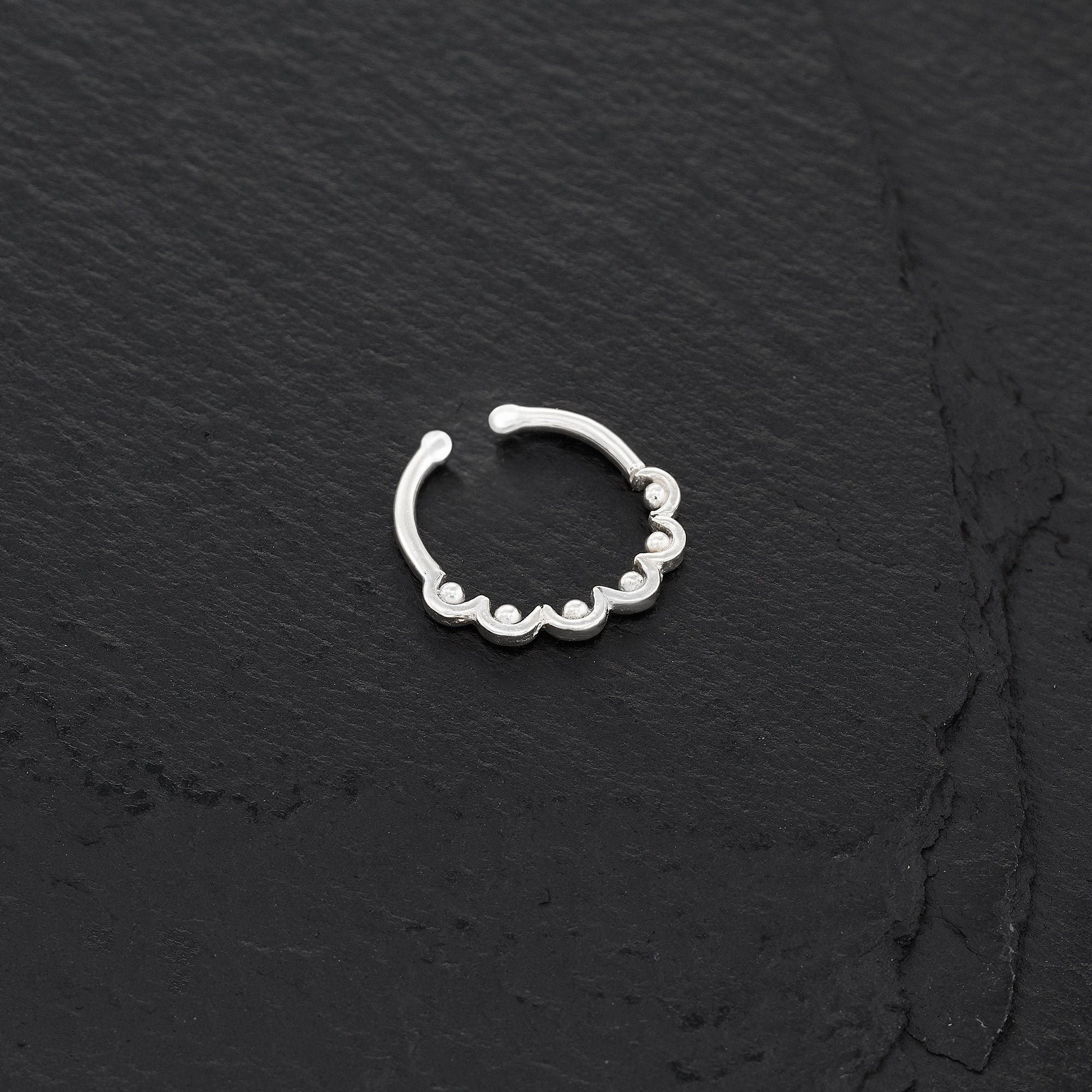 Anello finto per setto nasale aderente per naso non forato, anello finto per setto nasale indiano, bracciale per setto nasale tribale, anello per sett