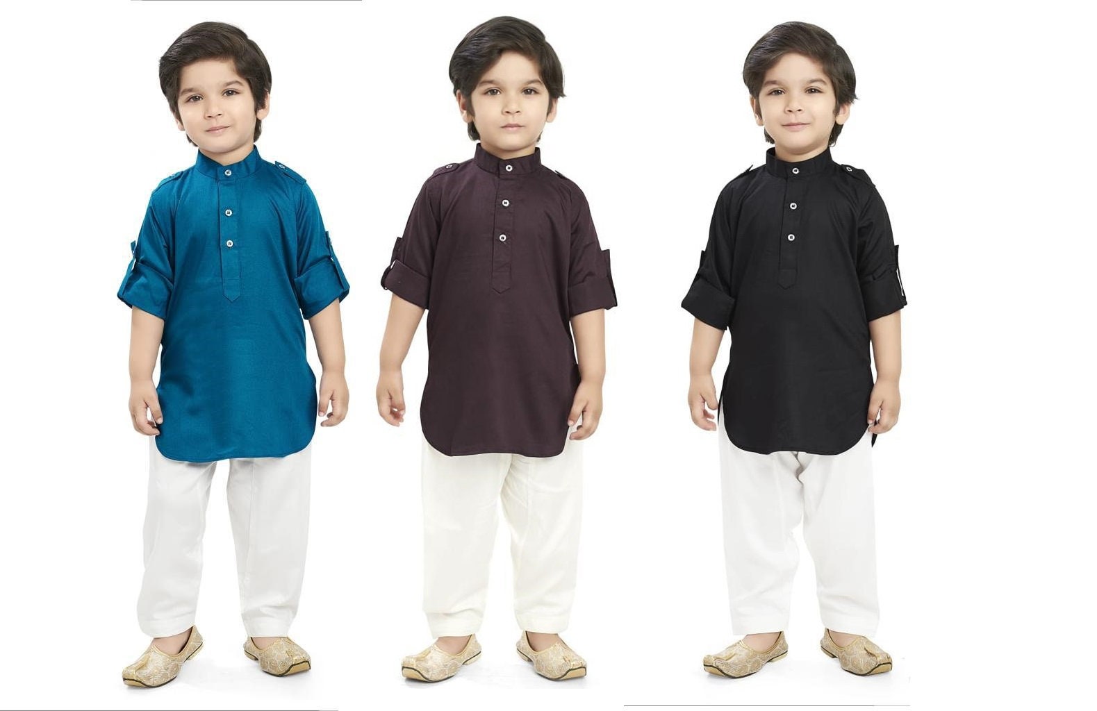 Set kurta per ragazzi/Kurta di cotone/Set kurta di cotone/Abbigliamento da festival/Abbigliamento etnico per ragazzi/Kurta per ragazzi/Kurta per bambi