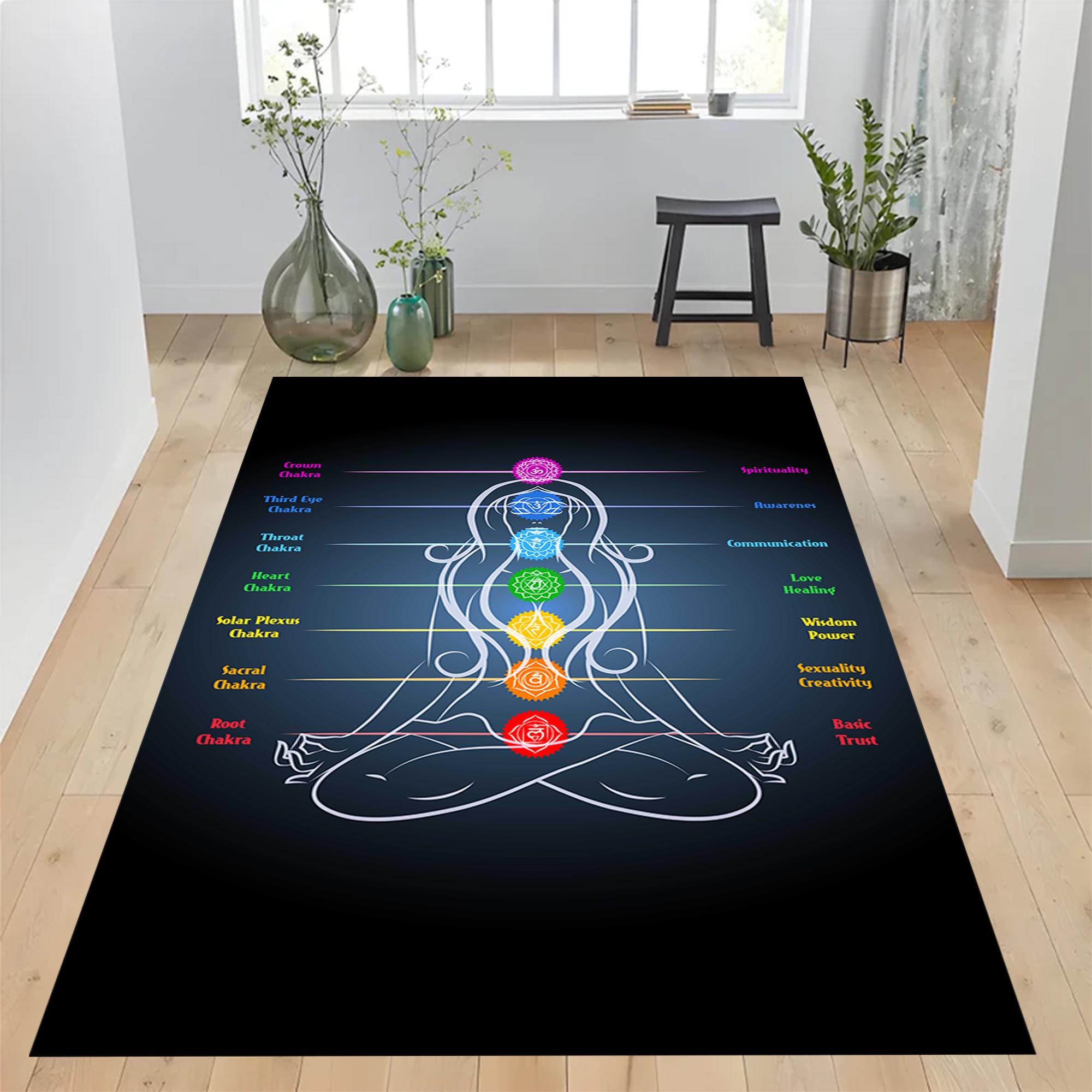 Tappeto Chakra, Tappeto 7 Chakra, Tappeto Chakra della radice, Tappeto Yoga, Tappeto Yoga Chakra, Tappeto, Tappetino Chakra Yoga, Tappeto da meditazio