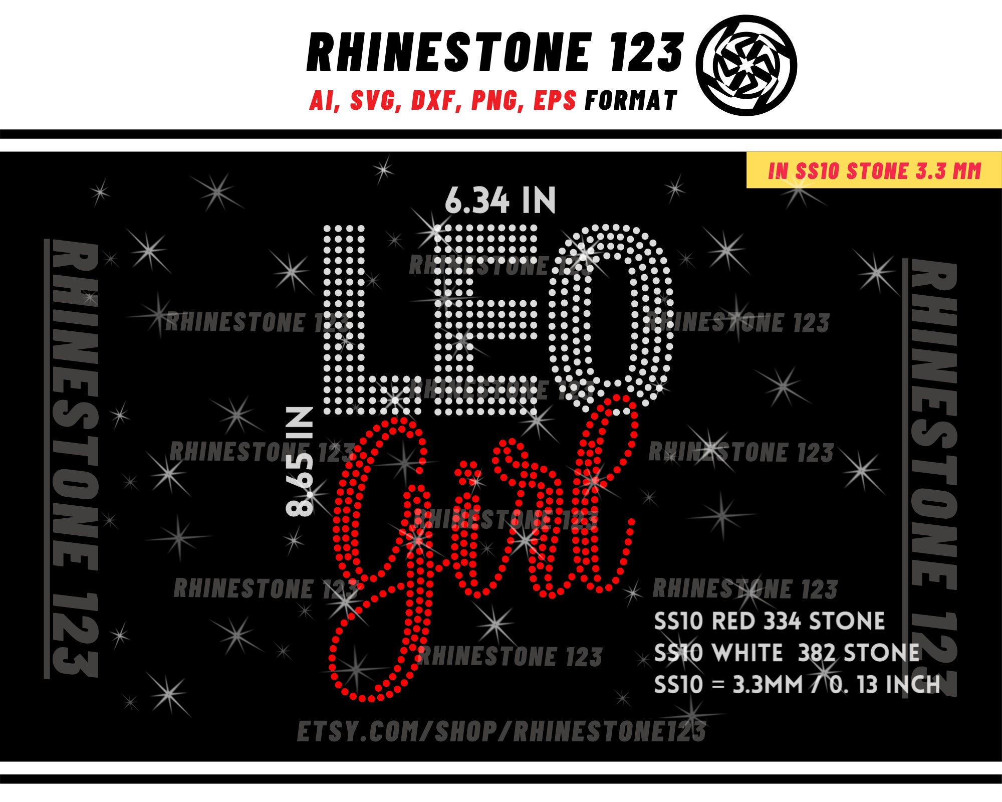 Modello con strass LEONE GIRL, segno zodiacale svg, modello con strass per magliette, materiale per modello con strass, strass ss10