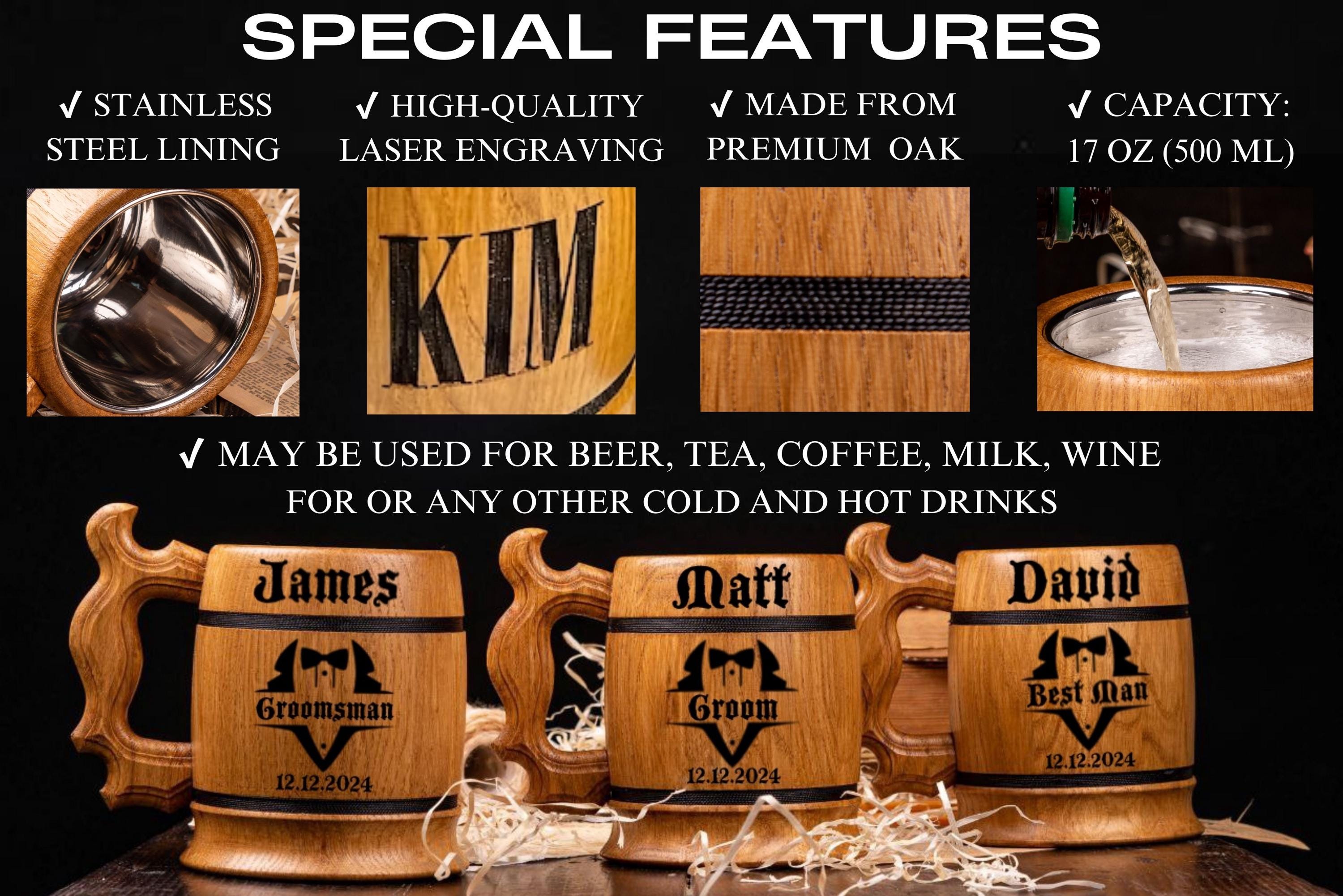 Set di 6 8 10 12 15 20 25 30 35 40 50 60 70 80 90 100 150 200 250 300 350 400 450 500 550 600 650 700 750 800 900 Boccali da birra personalizzati