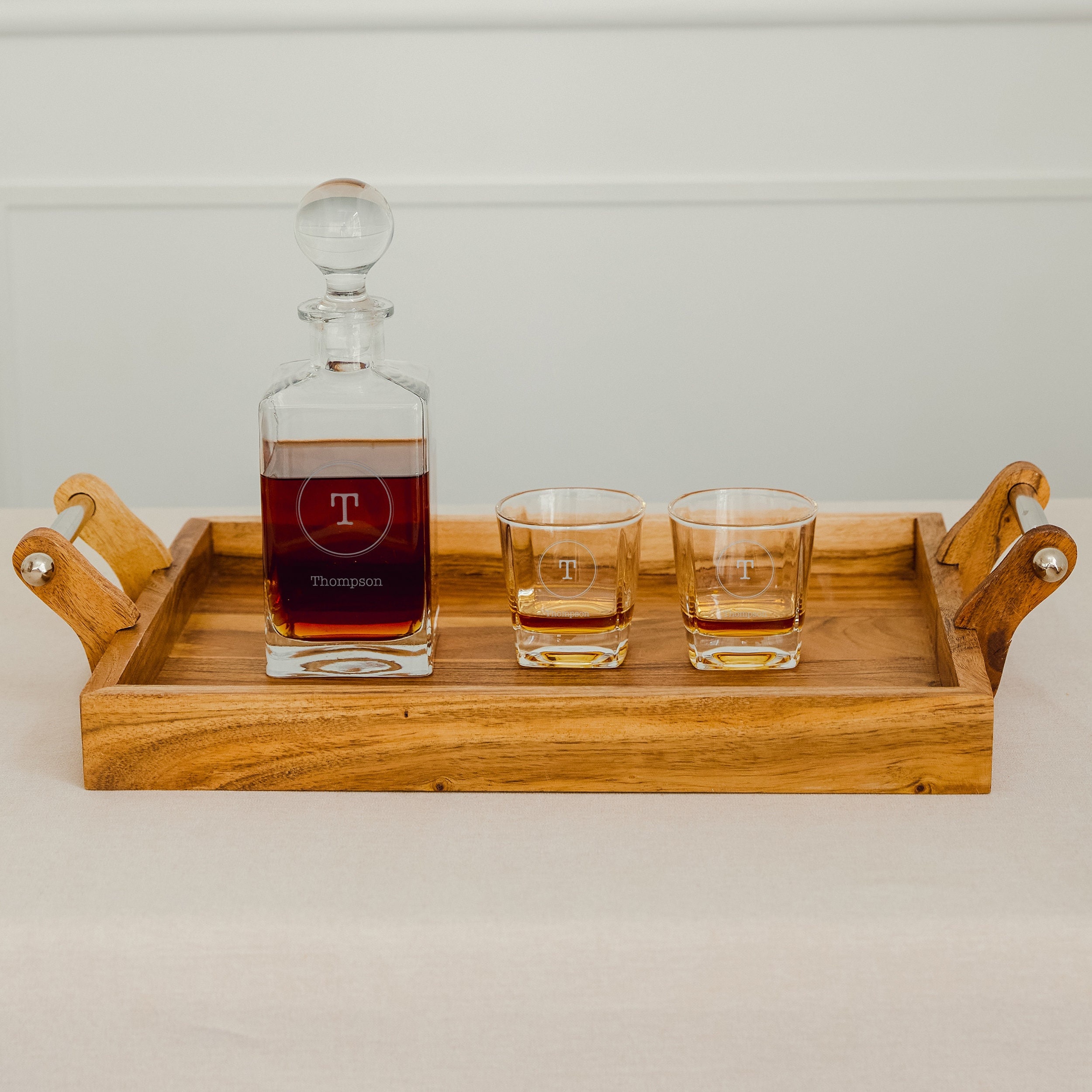 Set regalo decanter per bourbon per testimoni dello sposo - Set di decanter per whisky personalizzato per testimoni dello sposo o uomo della cerimonia