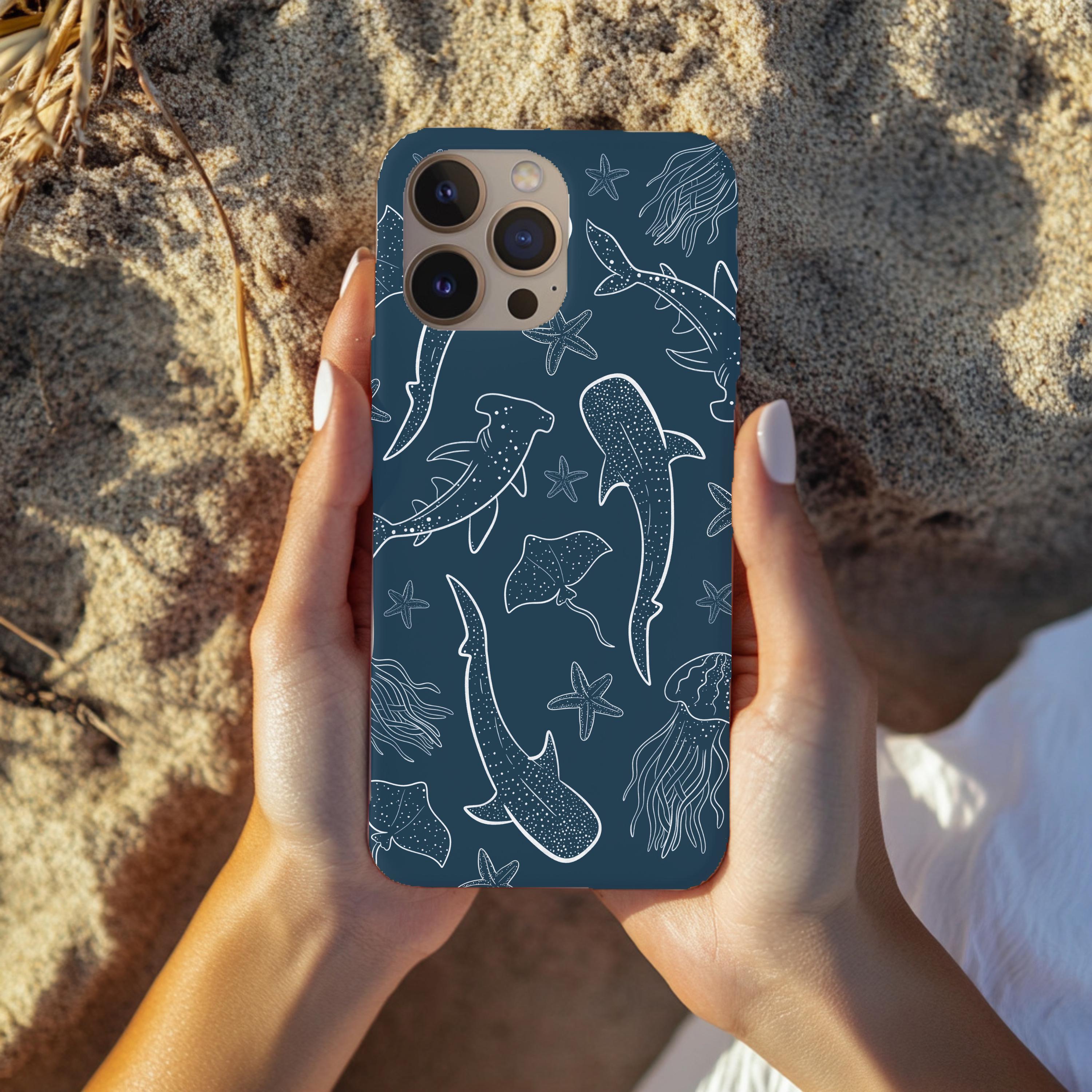 Custodia per telefono a forma di squalo, custodia per telefono a forma di oceano, custodia per telefono a forma di squalo balena, design a forma di sq
