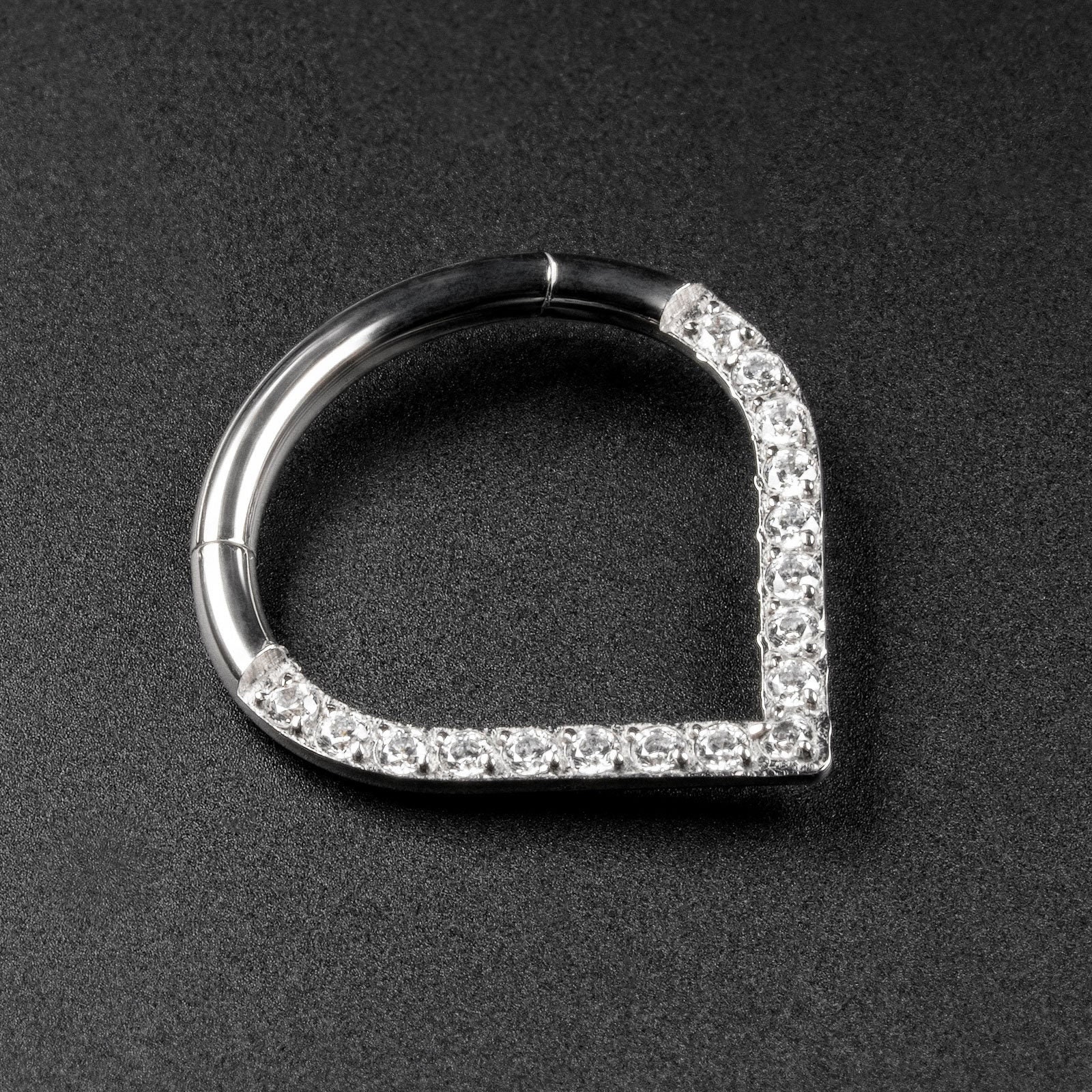 Piercing al setto nasale in titanio a forma di V con gioiello / Piercing al setto nasale in titanio / Piercing al setto nasale / Piercing al setto nas