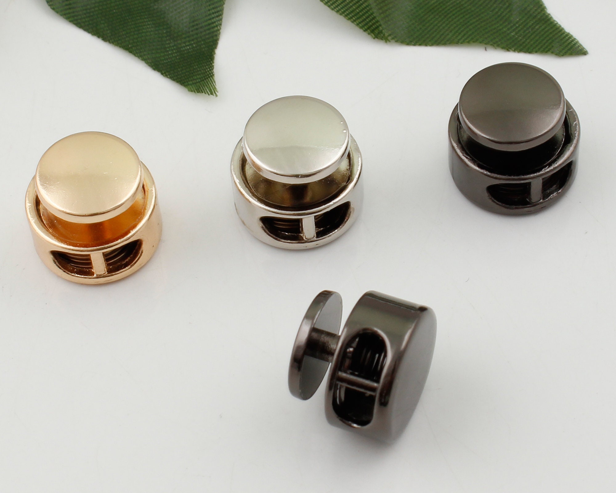 cavo metallico blocco due fori cavo blocco tappo cavo tappo cavo-blocco molla arresto interruttore tappo nero blocco cavo 2-4-10 pezzi