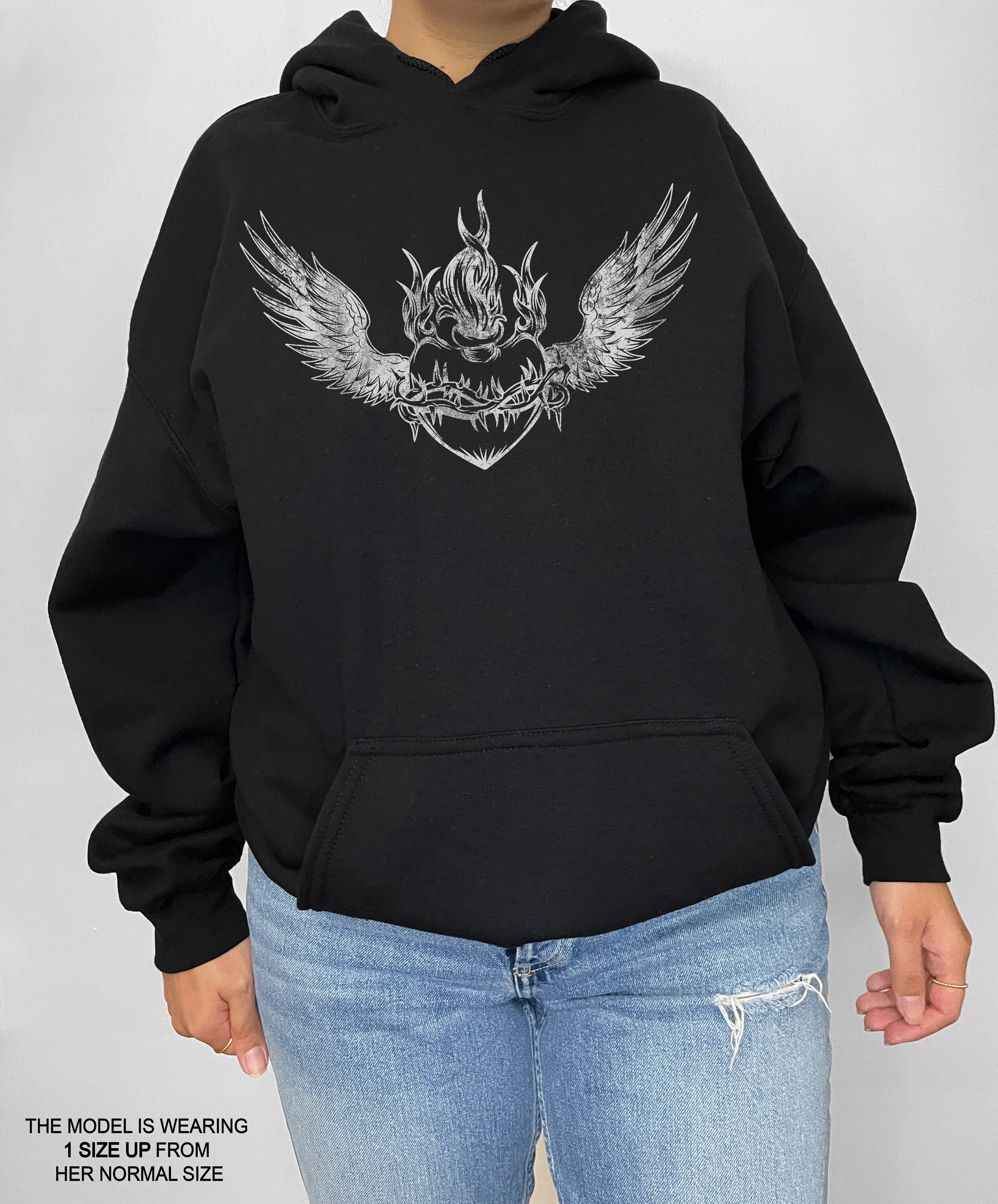 Felpa con cappuccio Y2k Felpa con cappuccio Goth Felpa con cappuccio punk Felpa con cappuccio Y2k Felpa con cappuccio gotico Felpa con cappuccio grung