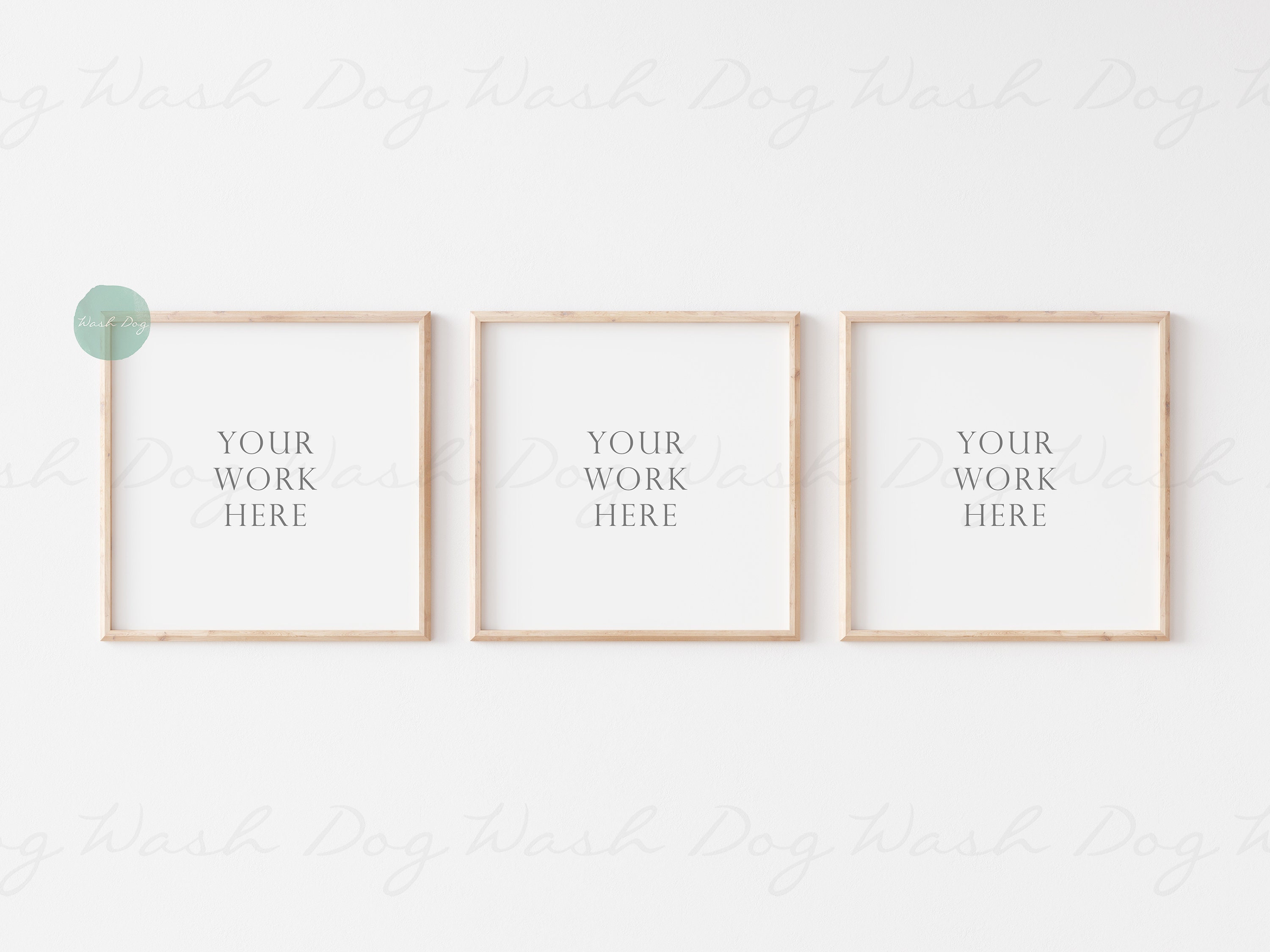 Mockup di tre cornici quadrate, Mockup di tre cornici, 3 cornici quadrate, Tre cornici digitali, Mockup di tre cornici in legno, Legno, Mockup di 3 co