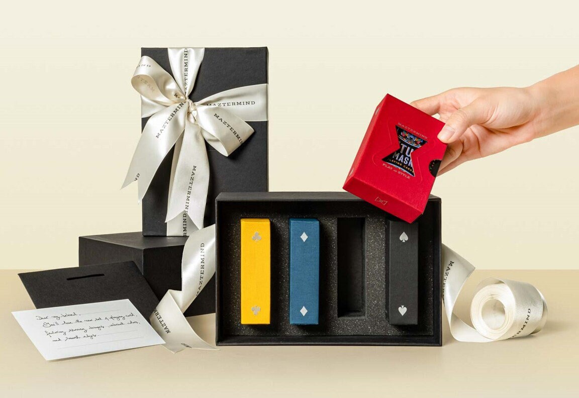 Collezione di 4 carte da gioco Premium, carte da poker, mazzo di carte, carte da gioco, idee regalo, giochi serali
