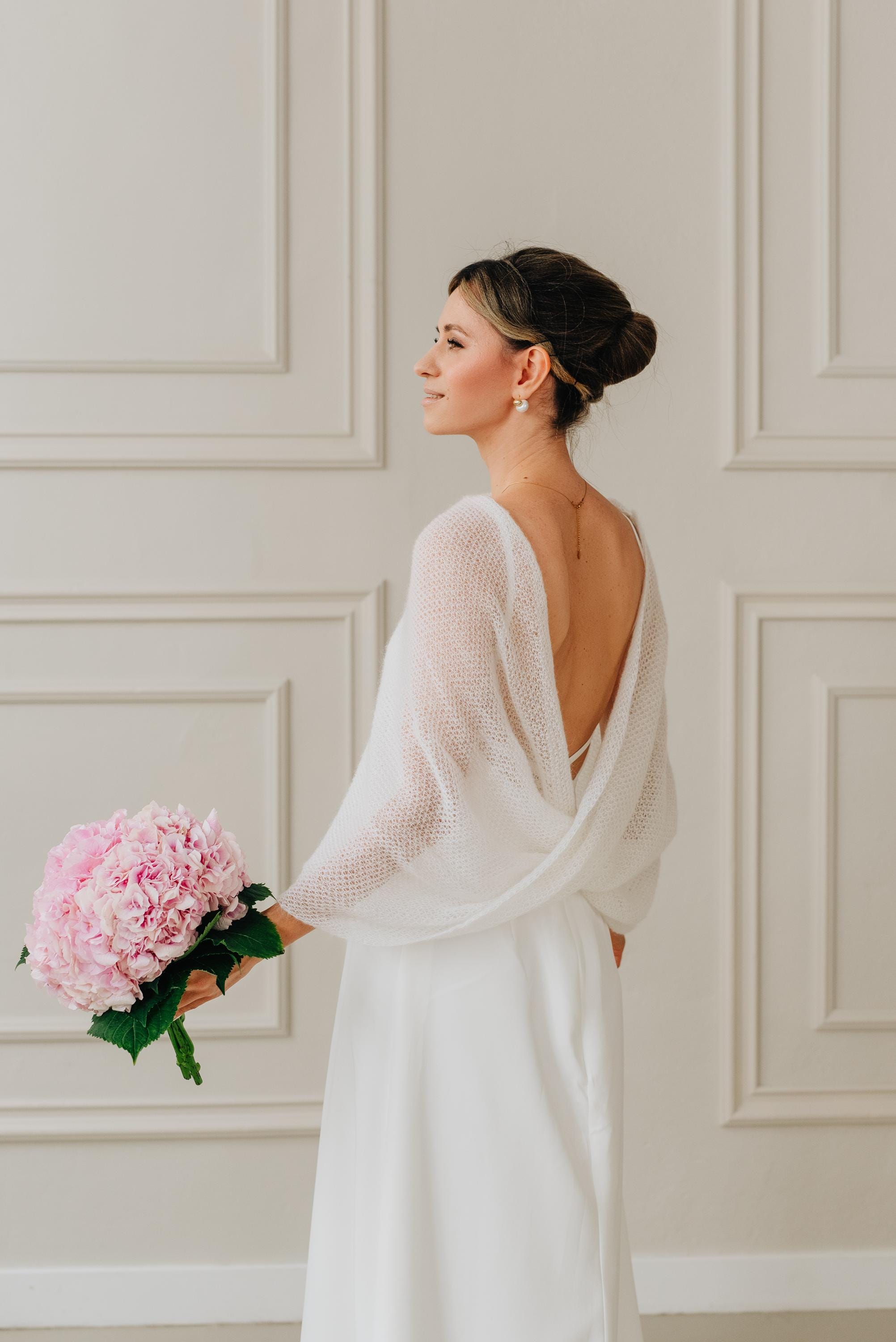 Scialle da sposa Coprispalle bianco Mantella in mohair Scialle Coprispalle da sposa Scialle bianco Stola da sposa Scialle in mohair Coprispalle Mantel