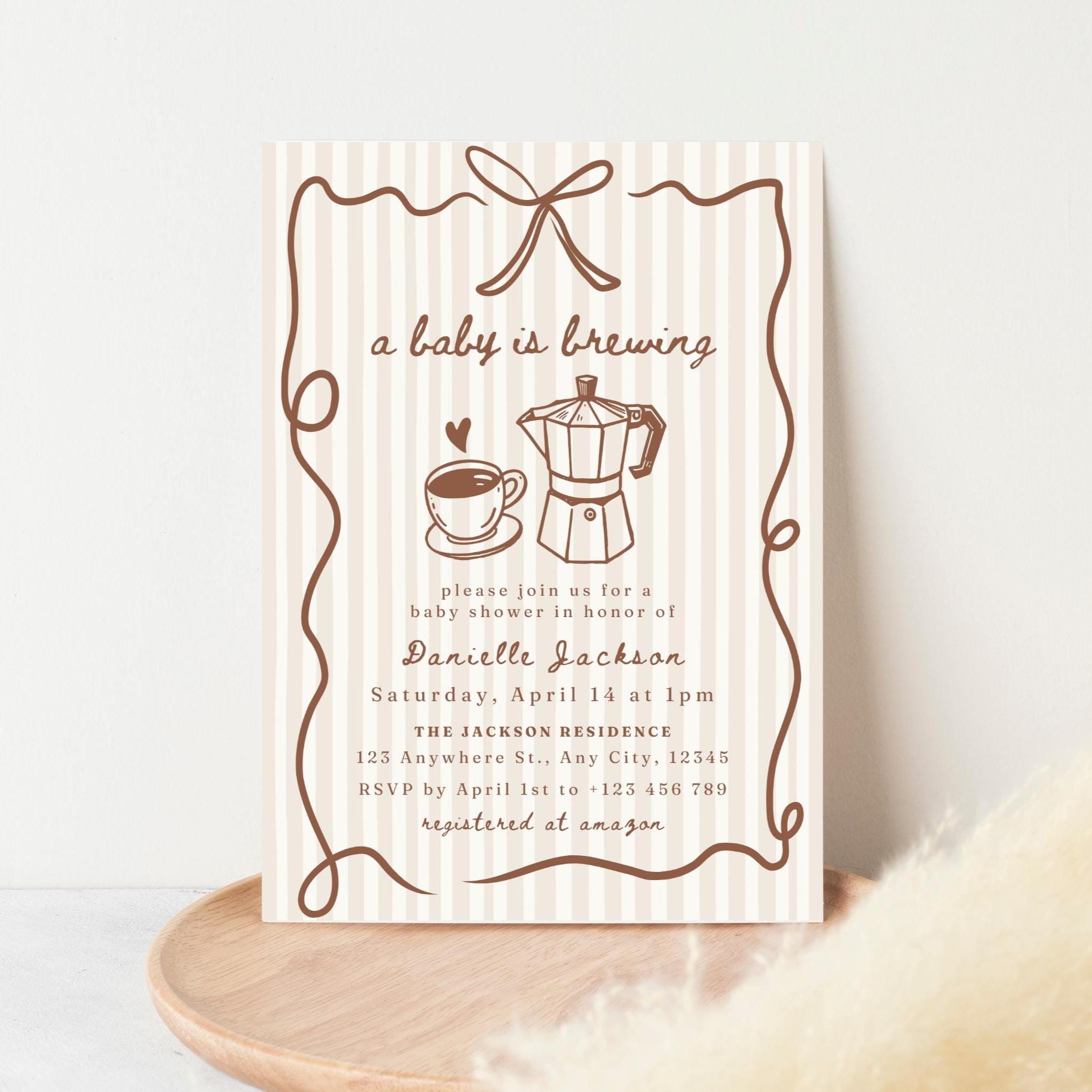 Invito per baby shower a tema caffè, invito per baby shower a tema caffè, invito per baby shower a tema caffè, invito per baby shower a tema caffè, in