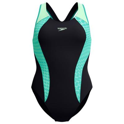 Speedo - Women's Placement Laneback - Badeanzug Gr 42 schwarz Image
