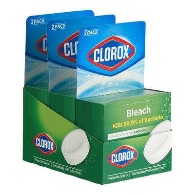 Clorox Ultra Clean CLO30024CT 3.5 oz. Toilet Bowl Cleaner Tablet - 12/Case