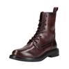 Schnürstiefelette GEOX "Geox Stiefelette Leder", Damen, Gr. 38, rot (wine), Leder, casual, Schuhe