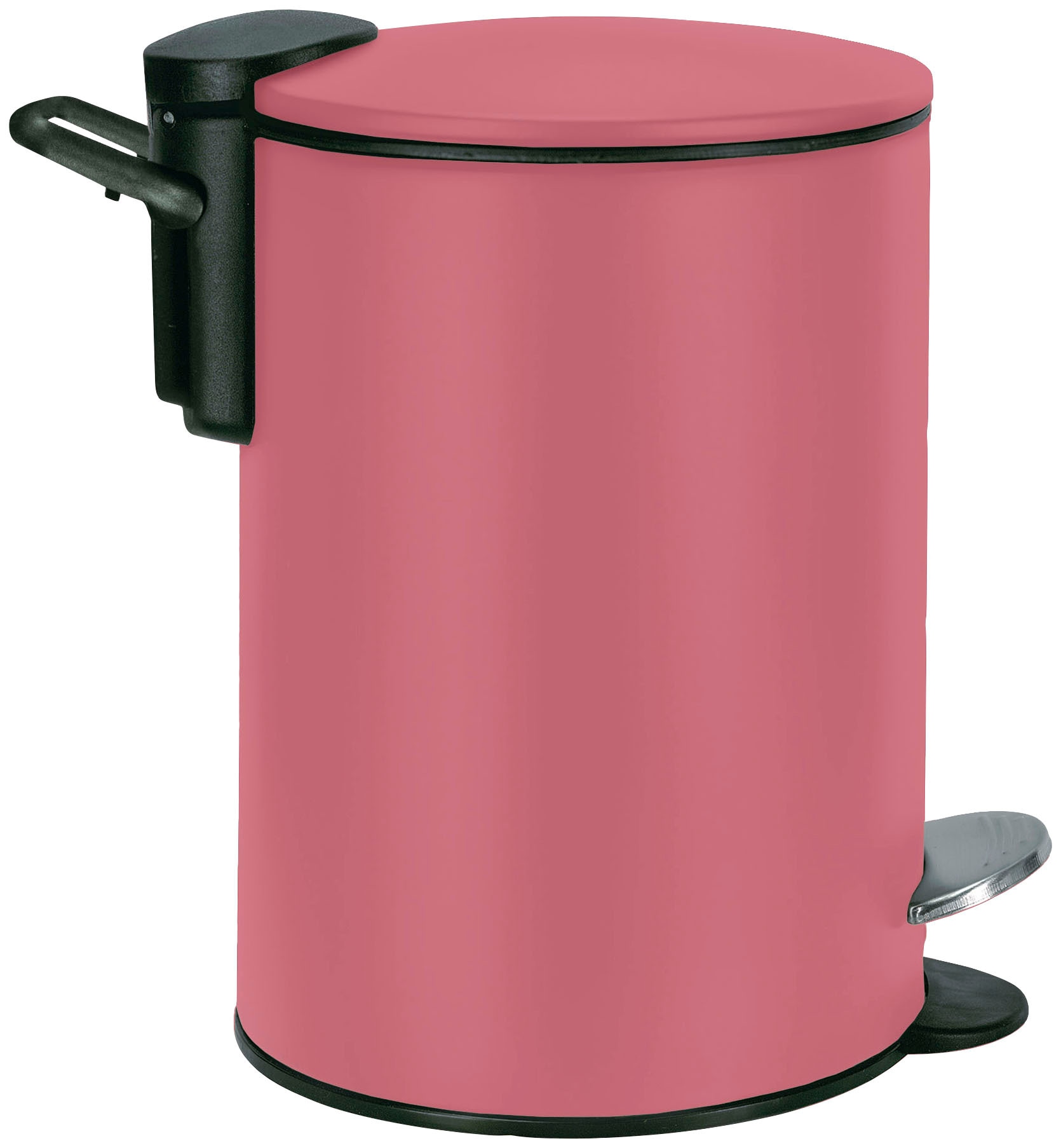 Kosmetikeimer KLEINE WOLKE "Silence", lila (beere), B:17cm H:23,6cm T:17cm, Edelstahl, Mülleimer, 3 Liter