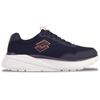 Sneaker LOTTO, Gr. 36, blau (navy, orange), Textil, Synthetik, unifarben mit Farbeinsatz, sportlich, Schuhe, - ohne Bücken & Schnüren