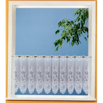 Scheibengardine WECKBRODT "Ella", weiß, B:170cm H:30cm, Polyester, Gardinen, Bistro, Gardine, Store, floral Image