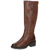 Stiefel CAPRICE "Caprice Stiefel Leder/Textil", Damen, Gr. 38, braun (cognac), Leder, Textil, casual, Schuhe