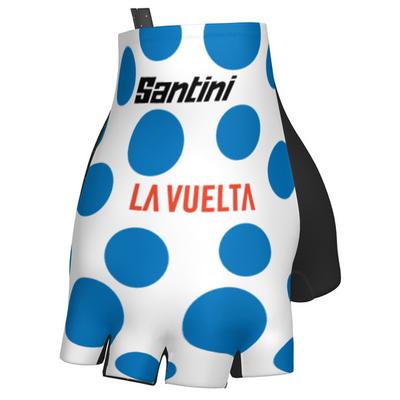 Santini - La Vuelta Polka Dot Jersey Gloves - Handschuhe Gr Unisex S blau Image