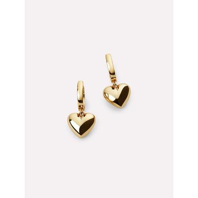 Women's Jessica Puffed Heart Hoops by Ana Luisa in Gold (Size OS)