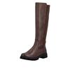Stiefel REMONTE, Damen, Gr. 38, Varioschaft, braun, Leder, Lederimitat, Elastischer Einsatz, unifarben, klassisch, Schuhe, Langschaftstiefel, Stretchstiefel, mit herausnehmbarer Einlage, Topseller