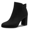 Stiefelette TAMARIS, Damen, Gr. 37, schwarz, Textil, unifarben, Veloursleder, elegant, Schuhe, Blockabsatz, Abendschuh, Festtagsschuh in veganer Verarbeitung