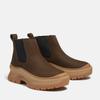 Chelseaboots TIMBERLAND "ROXIE LANEMID CHELSEA BOOT", Damen, Gr. 36, braun (schwarz braun nubuck), Leder, sportlich, Schuhe, Stiefelette, Winterschuhe, Ankle Boots