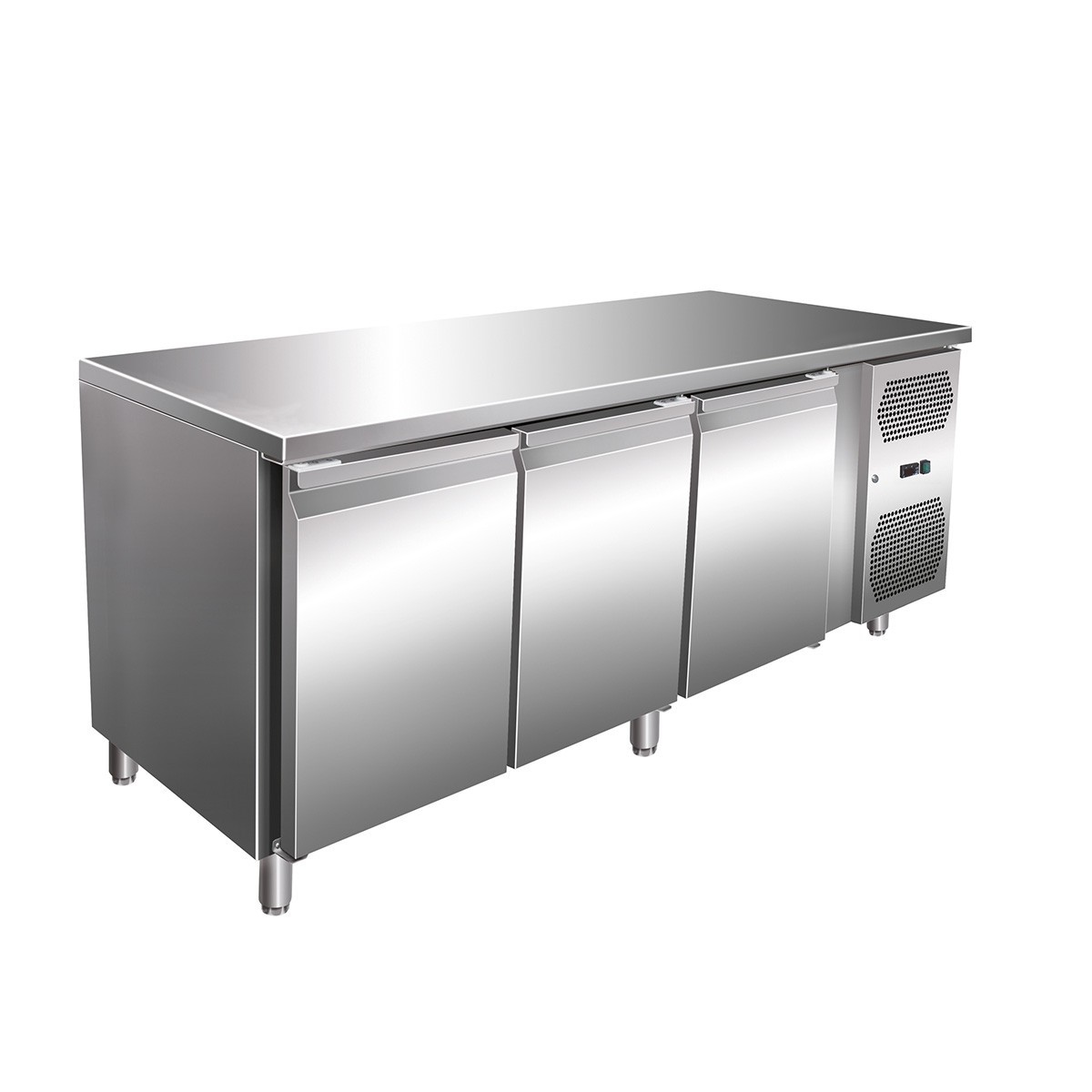 Wimar Gastro Edelstahl Tiefkühltisch Tiefkühltheke 3 Türen 386 L Image