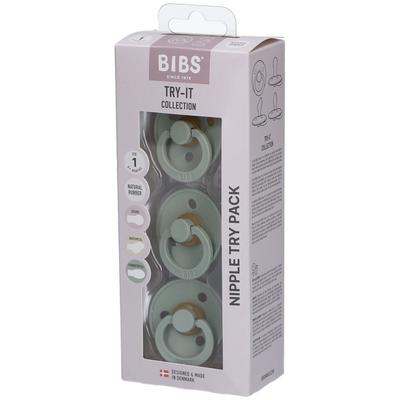 Bibs 1 - Try It Pack Fopspeen Sage 3st 3 St Sauger Image