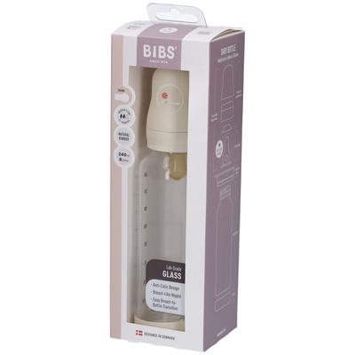 Bibs Zuigfles Glas 240ml Complete Set Ivory 1 St Flaschen Image