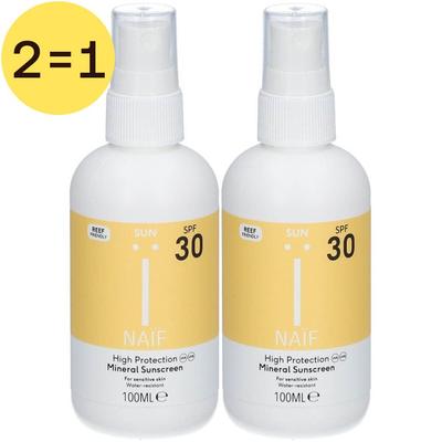 Naif Sun Mineral Sunscreen Spray Spf30 1+1 Gratis Promo MKT 2x100 ml Sonnenschutzcreme Image