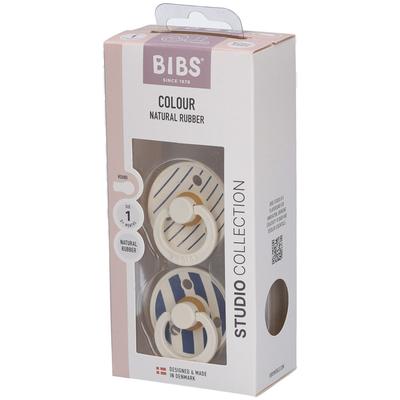 Bibs 1 - Studio Duo Pin Steel Blue St Schnullerkette Image
