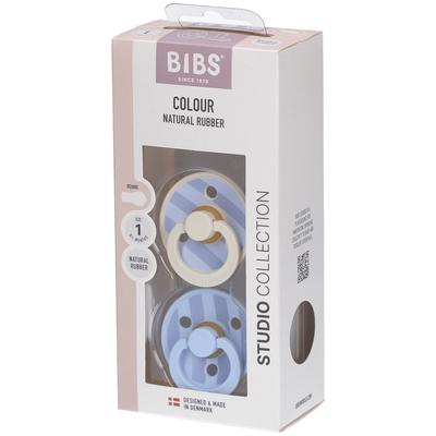 Bibs 1 - Studio Duo Block Baby Blue St Sauger Image
