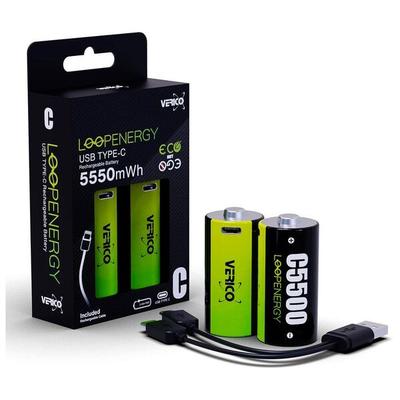 VERICO 2x USB-Akkus mit Ladekabel »LoopEnergy Baby C« Baby C