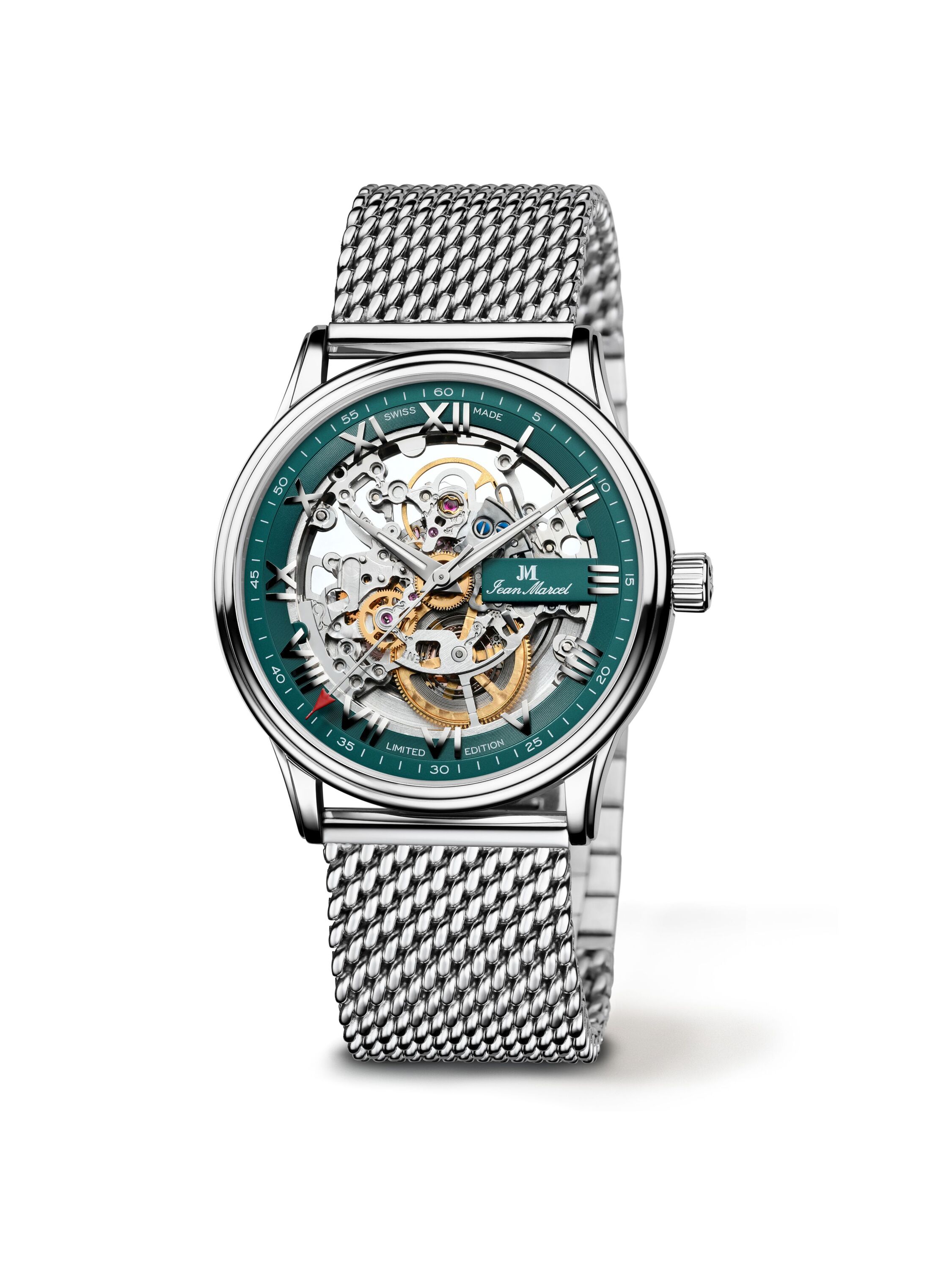 Jean Marcel Herren Armbanduhr Edelstahl Glänzend 22,5cm