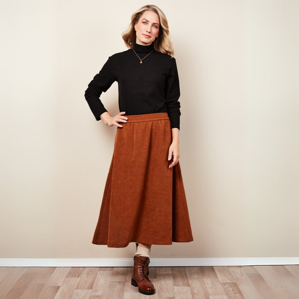 Feincord-Rock "Jola" camel Image