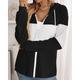 Women's Hoodie Jacket Comfortable Patchwork Zipper Casual Color Block Going out Weekend Zipper Regular Hooded Regular Fit Long Sleeve Outerwear Black Light Green Rose Red Fall Winter