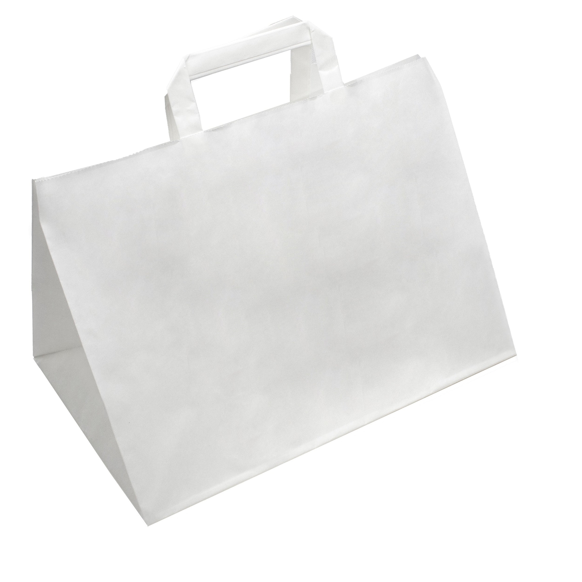 DayBays 2000 Stk. Papiertüten 32+22x25 cm weiß mit Flachhenkel Image