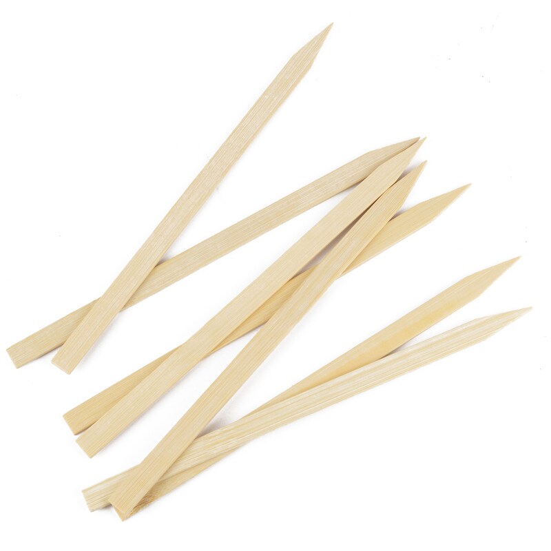 DayBays 1000 Stk. Flachspieße aus 100% Bambus 25 cm Flache für Kebap (Adana) mit Scharfe und Flache Spitze Image