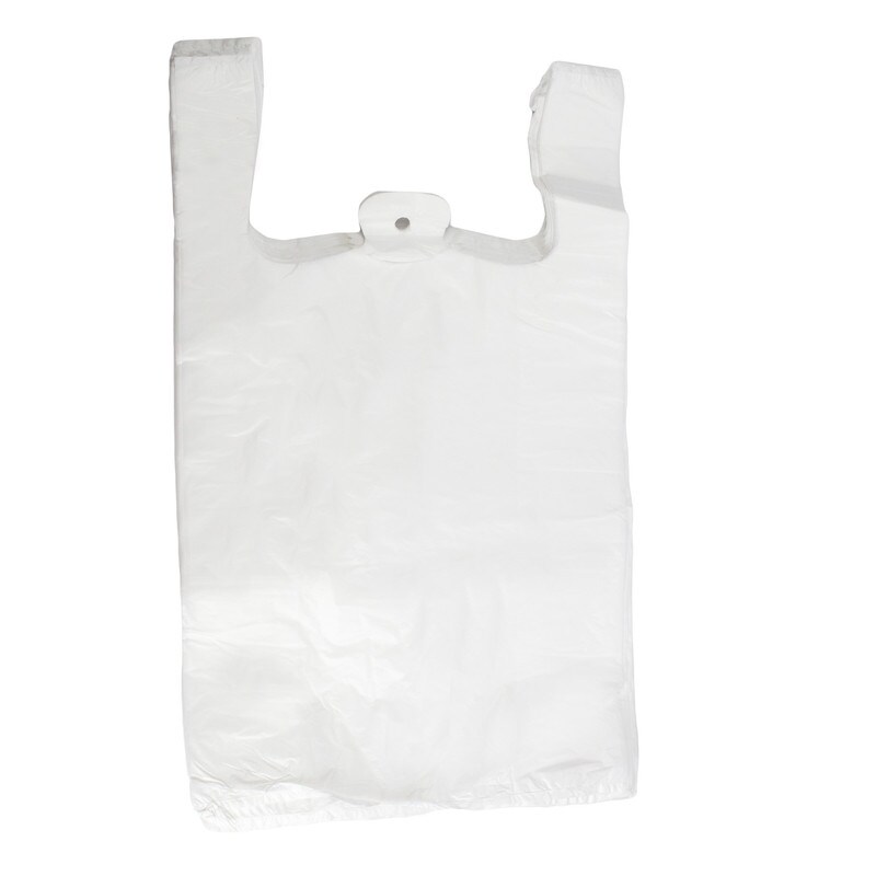 DayBays 2000 Stk. Hemdchentragetaschen 25+12x45 cm HDPE weiß geblockt, reissfest Image