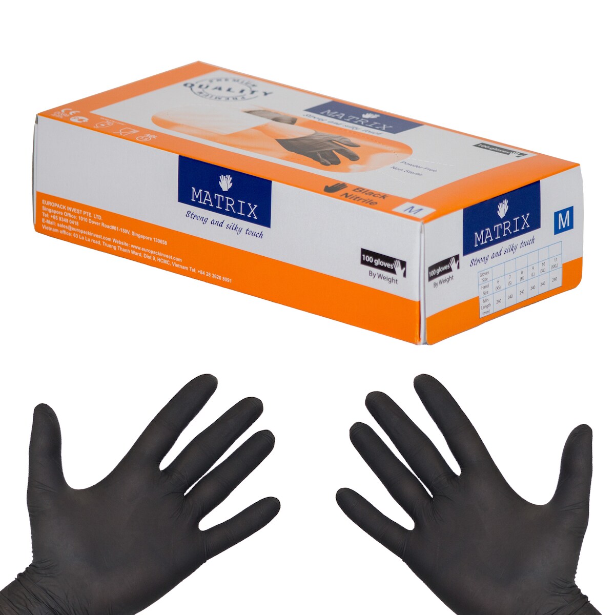 DayBays 60000 Stk. Nitril Einweghandschuhe Größe S Schwarz Puderfrei Latexfrei Image