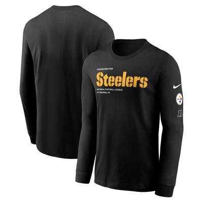 Pittsburgh Steelers Nike Langarm Essential Baumwolle T-Shirt - Herren Image