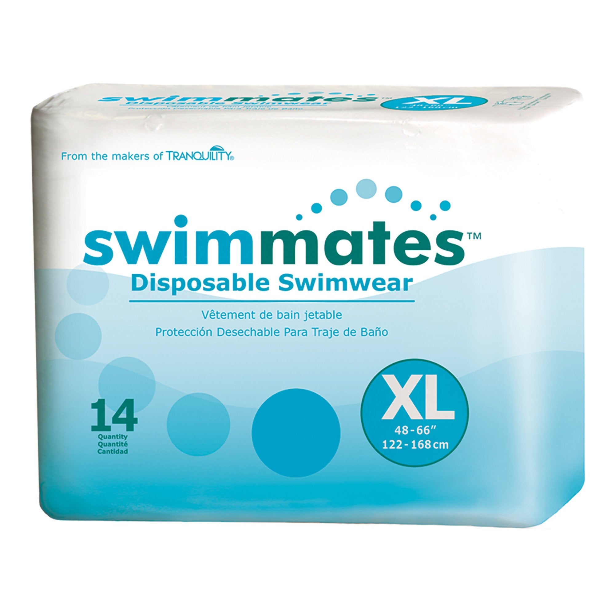 Swimmates Unisex Adult Bowel Containment Swim Brief Pull On with Tear Away Seams X-Large Disposable Moderate Absorbency (884135_BG)